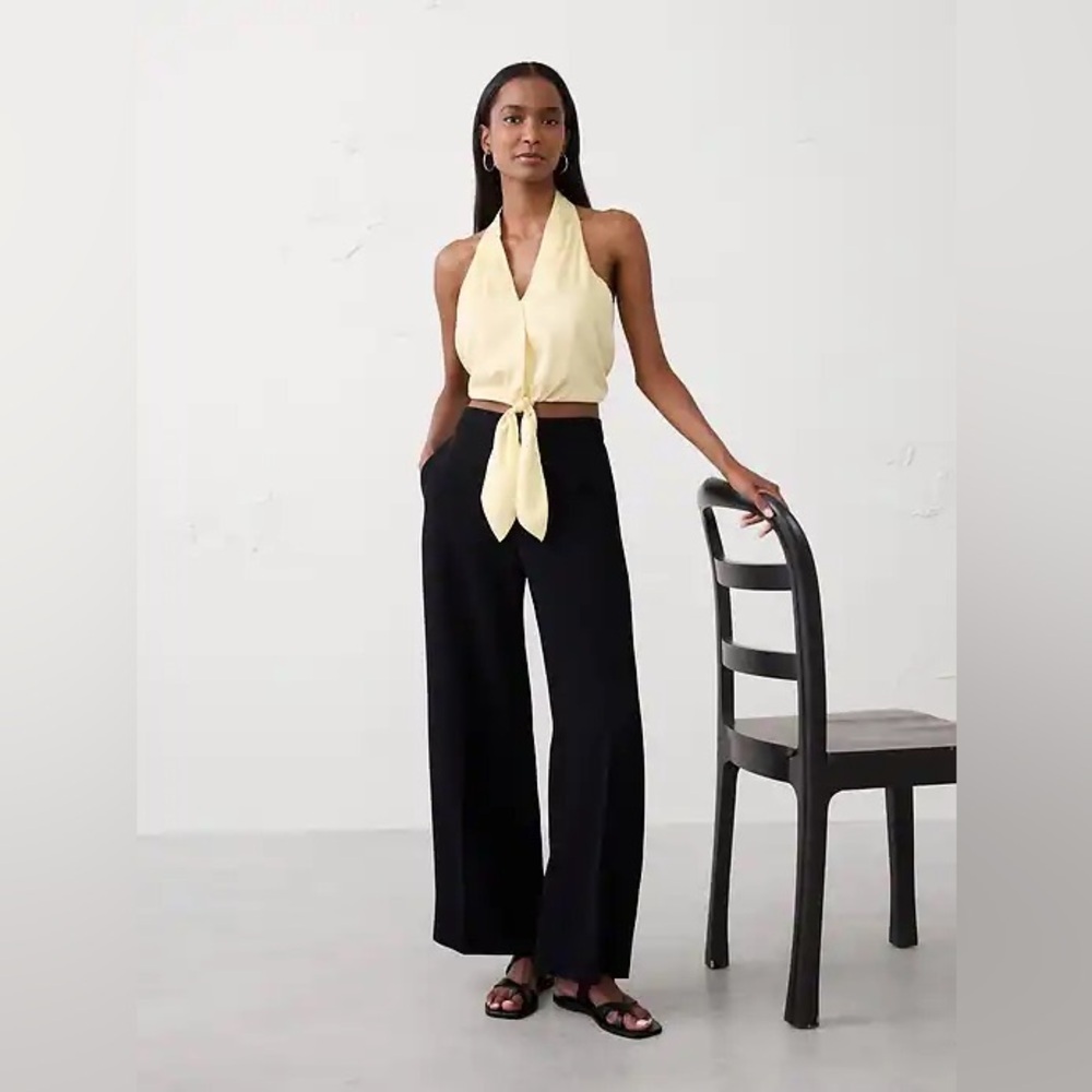 NWT! Banana Republic Black Hayden Wide-Leg Pant 851128 🤎